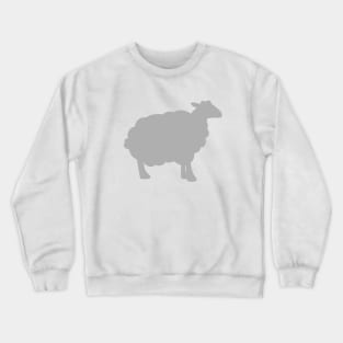 Sheep Silhouette Pattern in Grey on Mustard Yellow Crewneck Sweatshirt